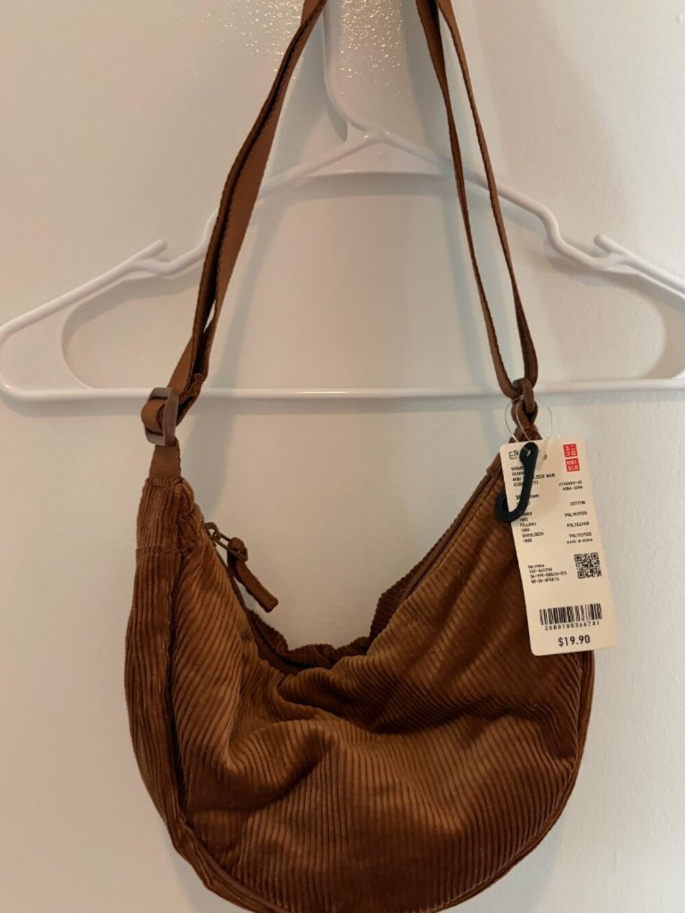 UNIQLO Brown Corduroy Shoulder Bag